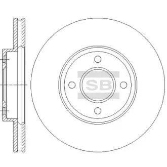Фото 1 - гальмівний диск передній Hi-Q (SANGSIN) SD4235 Гальмівний диск передній Hi-Q (SANGSIN) SD4235 (фото 1)
