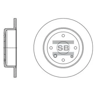Гальмівний диск задній Hi-Q (SANGSIN) SD3058