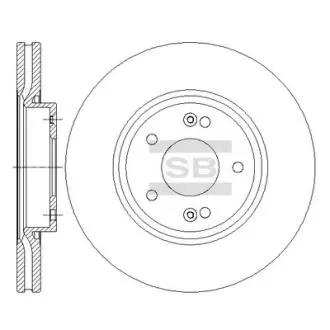 Диск гальмівний передній Hi-Q (SANGSIN) SD1086