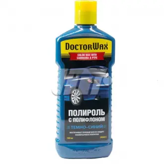 Цветная полироль с полифлоном. Темно-синяя 300 мл кол в упак 12шт DoctorWax DW8433