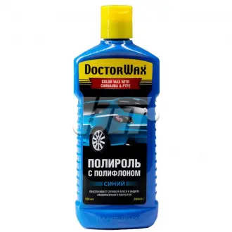 Кольорова поліроль з поліфлоном. Синя 300 мл кол в упак 12шт DoctorWax DW8441