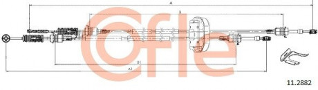 Трос кулисы Trafic / Vivaro 2.0 i 01- (1215/930 + 1295/975) COFLE 11.2882