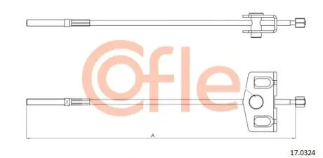 Трос ручного гальма перед. Qashqai / Koleos 07- (262) COFLE 17.0324