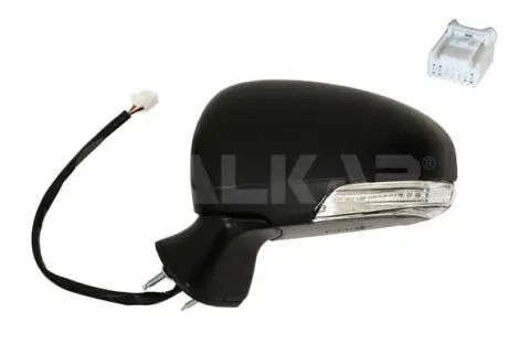 Зеркало в сборе, левое, электр., Асферический, + обогрев под покрас. электр.складыв., + ук.поворот. ALKAR 6 143 257