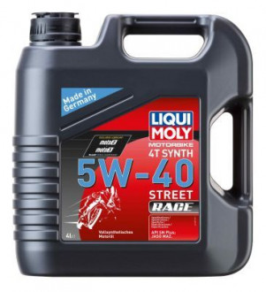 Масла синтетические MOTORBIKE 4T SYNTH 5W-40 STREET RACE 4л LIQUI MOLY 1685