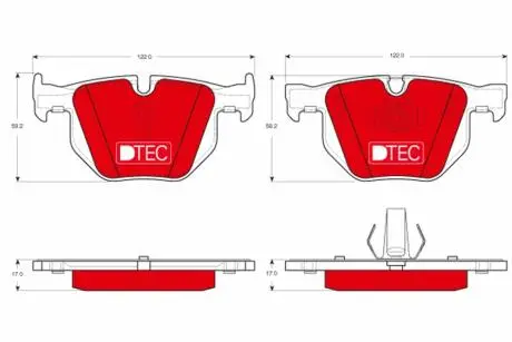 Тормозные колодки. дисковые TRW GDB1730DTE