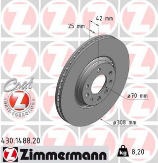 Диск гальмівний ZIMMERMANN 430.1488.20