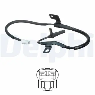 Датчик ABS передн Лів KIA SORENTO I 2.5D/3.3 05.06-12.11 Delphi SS20621