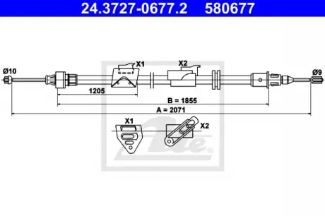 Тросы тормозов ATE 24372706772