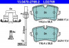 Комплект тормозных колодок, дисковый тормоз CERAMIC ATE 13.0470-2769.2 (фото 1)