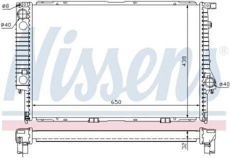 Радиатор охлаждения NISSENS 60622A