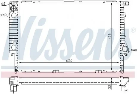 Радиатор охлаждения NISSENS 60622A