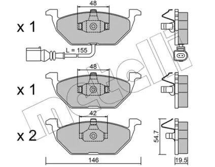 Комплект тормозных колодок Metelli 22-0211-2