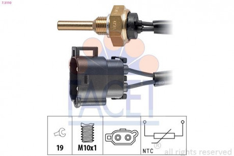 Датчик температуры Renault Laguna I / Volvo 850/960 / C70 1.6-3.0 90-04 FACET 7.3110