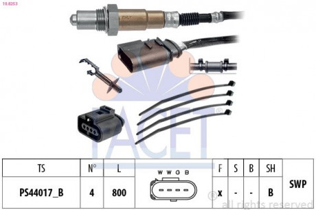 Лямбда-зонд Audi Skoda Fabia / Octavia / VW Bora / Golf 1.0-3.2 96-08 FACET 10.8253