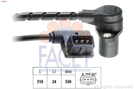 Датчик коленвала BMW 5 (E34) / 7 (E32) 3.0 / 3.4 78-95 FACET 9.0065
