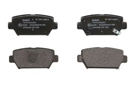 Фото 1 - гальмівні колодки, дискові Delphi LP3433 Гальмівні колодки, дискові Delphi LP3433 (фото 1)