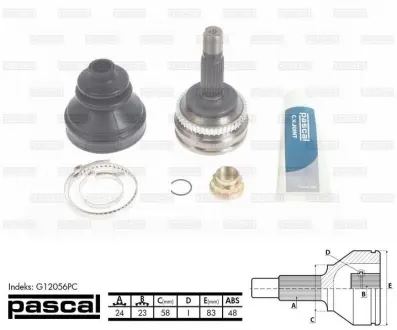 Шарнир приводного вала PASCAL G12056PC