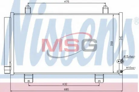 Конденсер кондиционера NISSENS 940261