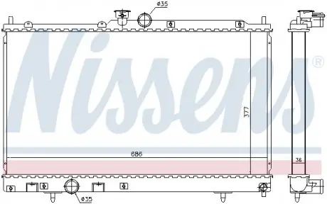 Радиатор охлаждения NISSENS 628956