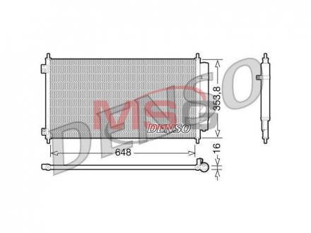 Конденсер кондиционера DENSO DCN40010 (фото 1)