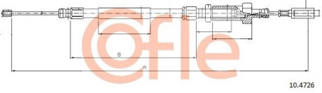 Трос ручного тормоза перед. Ducato / Boxer 02-06 (диск.) (1463/645) COFLE 10.4726 (фото 1)