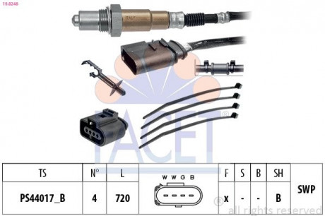 Лямбда-зонд A4 / A6 / Fabia / Octavia / Golf / Polo 1.0-4.5 95-10 FACET 10.8248