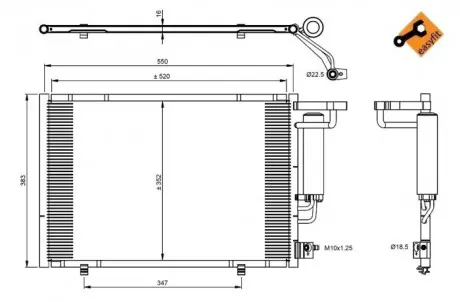 Радиатор кондиционера NRF 350395