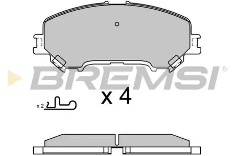 Гальмівні колодки перед. Qashqai II / Kadjar 13- (Akebono) BREMSI BP3629