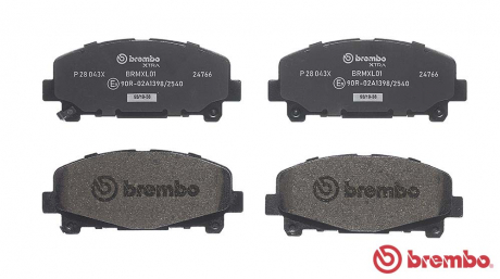 Тормозные колодки Xtra BREMBO P28043X (фото 1)