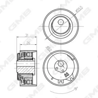 Натяжной ролик GMB GTB0480