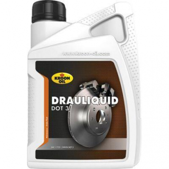 Жидкость тормозная Drauliquid DOT 3 1л KROON OIL 04205 (фото 1)