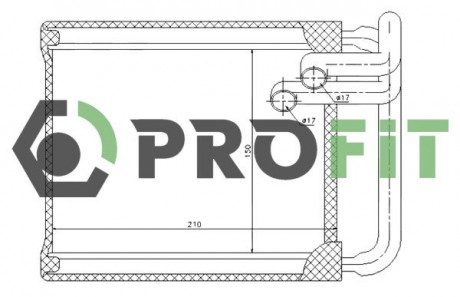 Радиатор печки PROFIT 1760-0140