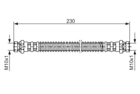 Гальмівний шланг 205mm HYUNDAI Getz \ '\' RR \ '\' 02-10 BOSCH 1987476019
