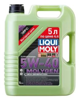 Масло моторное Molygen New Generation 5W-40 5л LIQUI MOLY 39023 (фото 1)