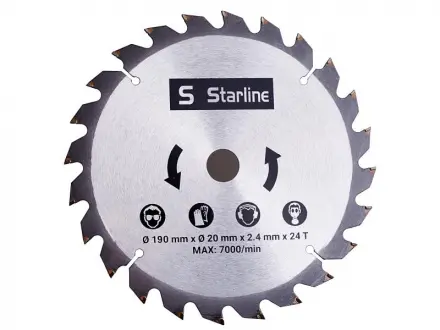 Режущее лезвие для дерева 190x20x2.4 мм STARLINE GV HL-76334-26