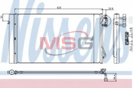 Радиатор кондиционера NISSENS 94873