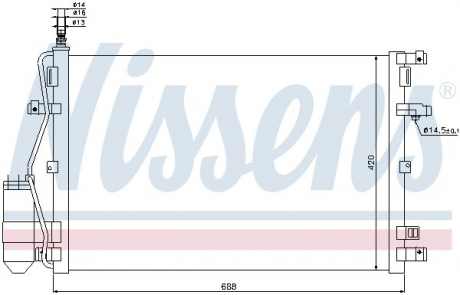 Радиатор кондиционера NISSENS 94937