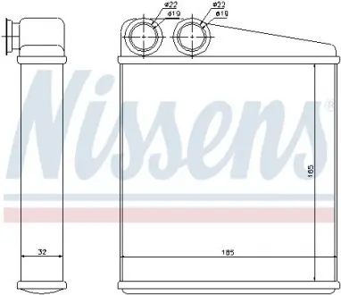 Радиатор печки NISSENS 72206