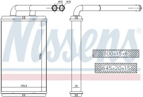 Радиатор печки NISSENS 73676