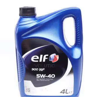 Масло моторное Evolution 900 NF 5W40 / 4л. / (ACEA A3 / B4, API SN / CF, VW 502.00 / 505.00) ELF 216650