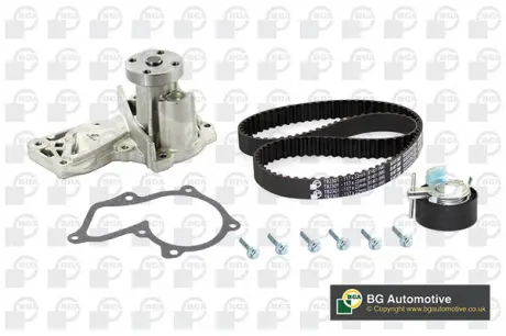 Комплект ГРМ (+ помпа + нат.ролик) Ford Fiesta, C-Max, Focus 1.2-1.6i 03- BGA TB2315CPK (фото 1)
