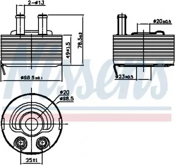 Радиатор охлаждения масла NISSENS 90793