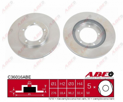 Тормозной диск ABE C36016ABE