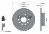 Диск гальмівний AUDI / SKODA / VW A3 / Octavia / Caddy / Golf / Jetta / Touran "R D = 256mm" 03 >> TEXTAR 92121103 (фото 5)