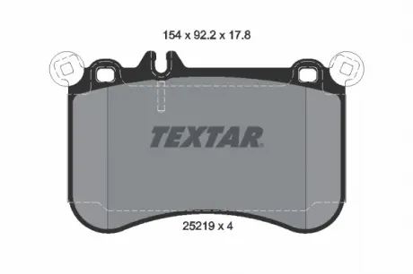 Гальмівні колодки MERCEDES CLS (C218) / E (W212) / S (W221) "F" 11 >> TEXTAR 2521901
