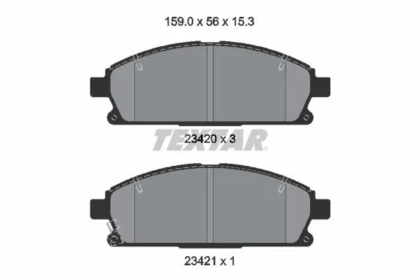 Тормозные колодки INFINITI / NISSAN Q45 / Presage "F" 97-"09 TEXTAR 2342006 (фото 1)