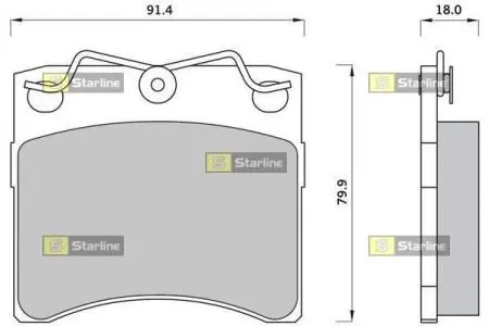 Гальмiвнi колодки к-кт. STARLINE BD S398 (фото 1)