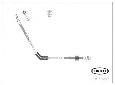 Шланг тормозной Range Rover III "RR" 05-12 CORTECO 19035963