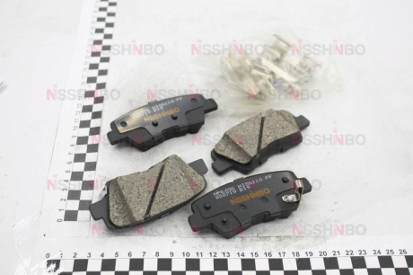 Колодки тормозные дисковые задние Hyundai Accent, i40 / Kia Rio / Ssang Yong 1.4, 1.6, 1.7, 2.0 (10-) NISSHINBO NP6036 (фото 1)